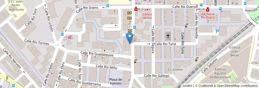 Mapa de ubicacion de Bar Bandurria en إسبانيا, منطقة مدريد, منطقة مدريد, Área Metropolitana De Madrid Y Corredor Del Henares, Leganés.