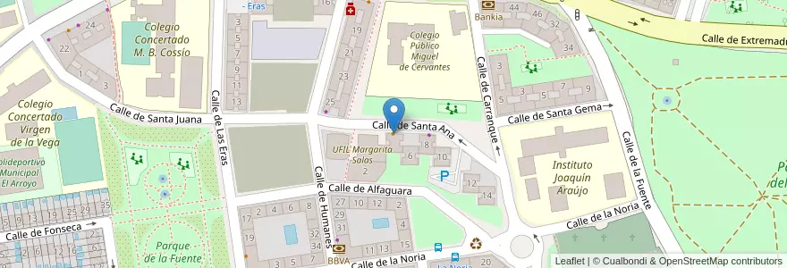 Mapa de ubicacion de Bar Belmonte en Spanien, Autonome Gemeinschaft Madrid, Autonome Gemeinschaft Madrid, Área Metropolitana De Madrid Y Corredor Del Henares, Fuenlabrada.