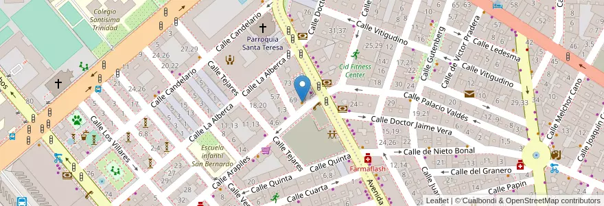 Mapa de ubicacion de Bar Benidorm Café en إسبانيا, قشتالة وليون, شلمنقة, دائرة شلمنقة, شلمنقة.
