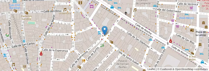 Mapa de ubicacion de Bar Benteveo en إسبانيا, منطقة مدريد, منطقة مدريد, Área Metropolitana De Madrid Y Corredor Del Henares, مدريد.