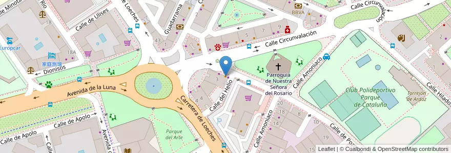 Mapa de ubicacion de Bar Beryan en スペイン, マドリード州, Comunidad De Madrid, Área Metropolitana De Madrid Y Corredor Del Henares, Torrejón De Ardoz.
