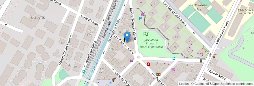 Mapa de ubicacion de Bar Bikale en 西班牙, 巴斯克, 比斯开, Bilboaldea, Getxo.