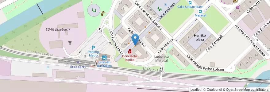 Mapa de ubicacion de Bar Bistro El Ático en 西班牙, 巴斯克, 比斯开, Bilboaldea, Basauri.