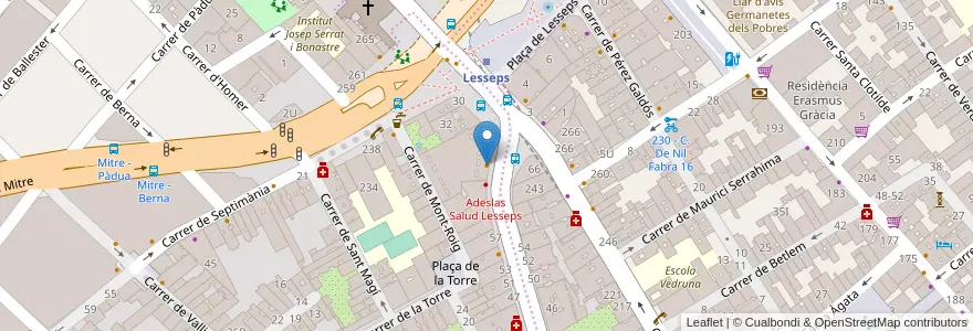 Mapa de ubicacion de Bar Blau en España, Catalunya, Barcelona, Barcelonès, Barcelona.