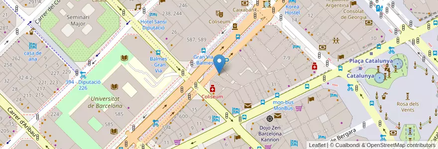 Mapa de ubicacion de Bar Bocatini en 스페인, Catalunya, Barcelona, Barcelonès, 바르셀로나.