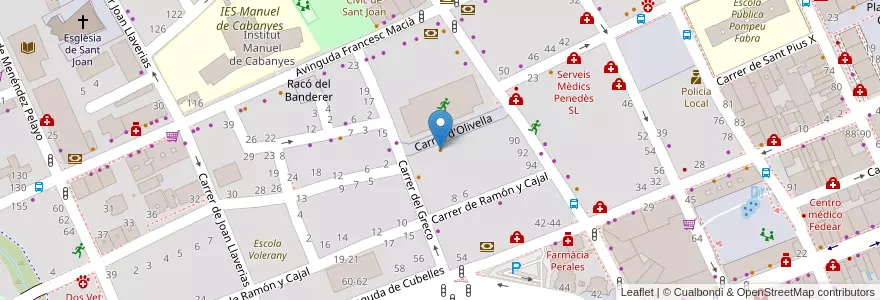 Mapa de ubicacion de Bar Bodega Olivella en Испания, Каталония, Барселона, Гарраф, Vilanova I La Geltrú.