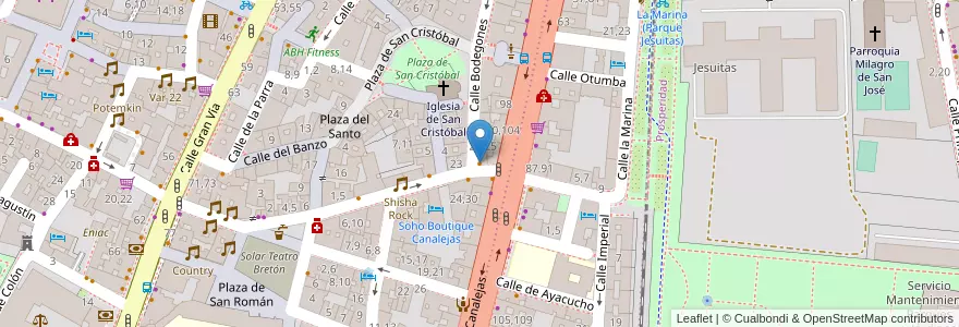 Mapa de ubicacion de Bar Bodegones en Испания, Кастилия И Леон, Саламанка, Campo De Salamanca, Саламанка.