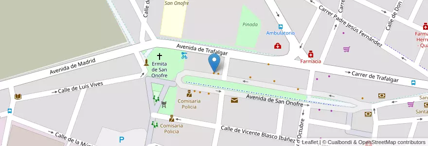 Mapa de ubicacion de Bar Bonsai en スペイン, バレンシア州, València / Valencia, L'Horta Oest, Quart De Poblet.