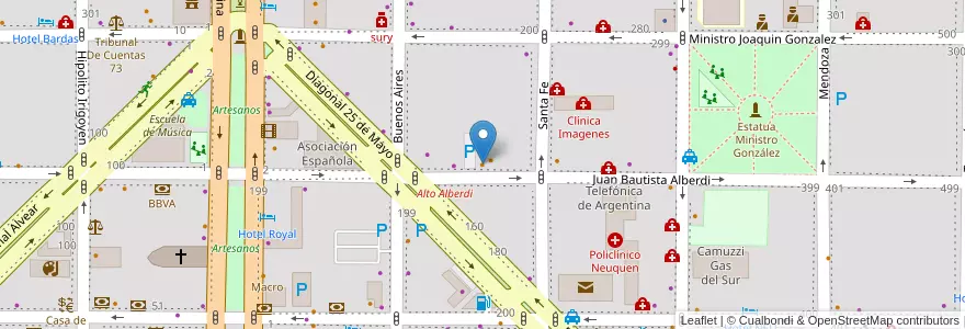 Mapa de ubicacion de Bar Borken en آرژانتین, شیلی, استان نئوکن, Departamento Confluencia, Municipio De Neuquén, Neuquén.