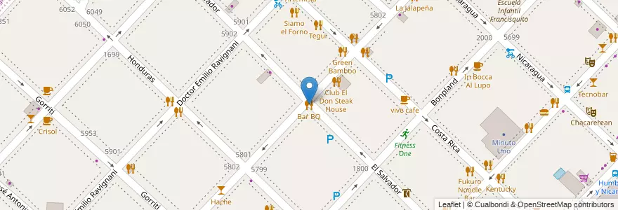 Mapa de ubicacion de Bar BQ, Palermo en Argentinië, Ciudad Autónoma De Buenos Aires, Buenos Aires.