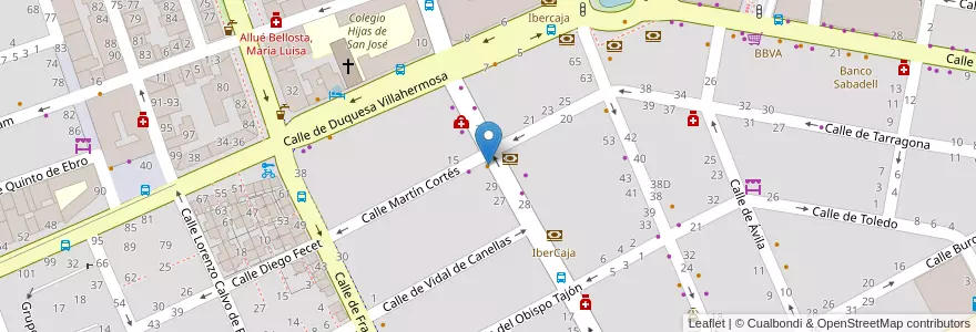 Mapa de ubicacion de Bar Brindis en إسبانيا, أرغون, سرقسطة, Zaragoza, سرقسطة.