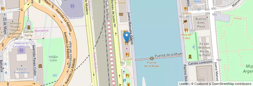 Mapa de ubicacion de Bar Bulldog, Puerto Madero en アルゼンチン, Ciudad Autónoma De Buenos Aires, Comuna 1, ブエノスアイレス.