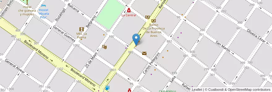 Mapa de ubicacion de Bar Butti en Argentinië, Buenos Aires, Partido De San Pedro, San Pedro.
