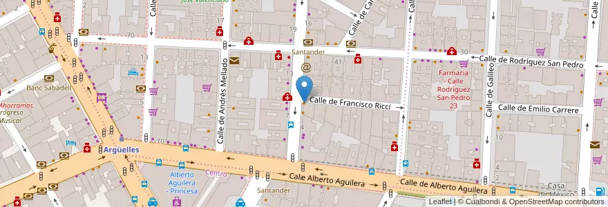 Mapa de ubicacion de Bar-Café Doctor en 스페인, Comunidad De Madrid, Comunidad De Madrid, Área Metropolitana De Madrid Y Corredor Del Henares, 마드리드.
