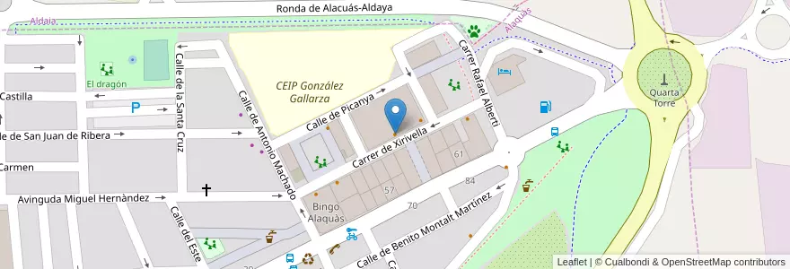 Mapa de ubicacion de Bar-Cafeteria Plan B en Spagna, Comunitat Valenciana, Valencia, L'Horta Oest, Alaquàs.
