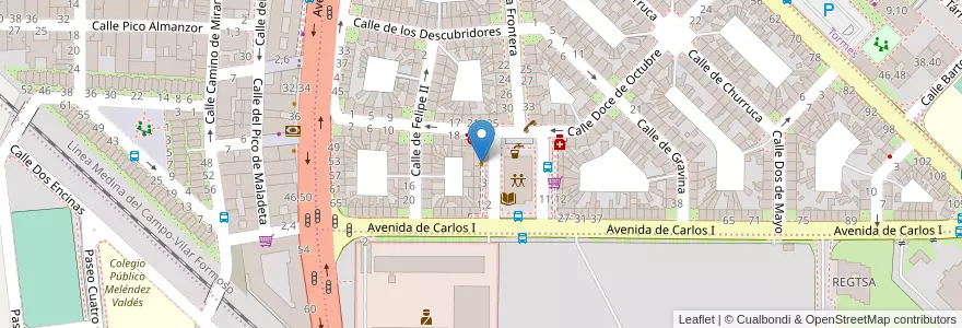 Mapa de ubicacion de Bar Calvillo en 스페인, Castilla Y León, Salamanca, Campo De Salamanca, Salamanca.