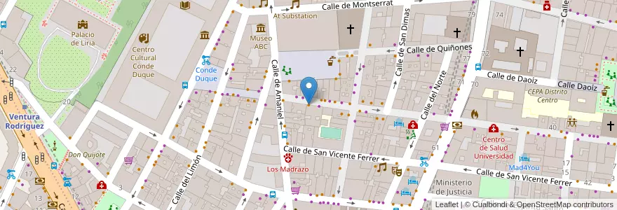 Mapa de ubicacion de Bar Camilo en إسبانيا, منطقة مدريد, منطقة مدريد, Área Metropolitana De Madrid Y Corredor Del Henares, مدريد.