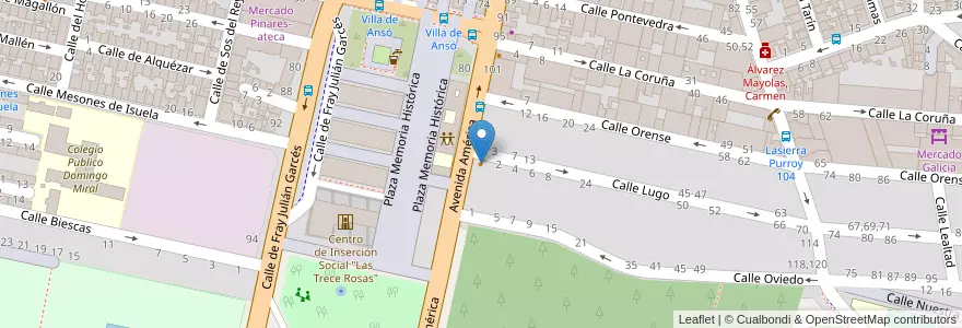 Mapa de ubicacion de Bar Campos en スペイン, アラゴン州, サラゴサ, Zaragoza, サラゴサ.