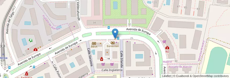 Mapa de ubicacion de Bar Carmo en スペイン, マドリード州, Comunidad De Madrid, Área Metropolitana De Madrid Y Corredor Del Henares, Pozuelo De Alarcón.