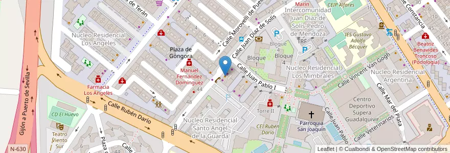 Mapa de ubicacion de Bar Casa Isidoro en スペイン, アンダルシア州, Sevilla, セビリア.
