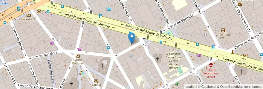 Mapa de ubicacion de Bar Casa Morrut en Spagna, Comunitat Valenciana, Valencia, Comarca De València, Valencia.
