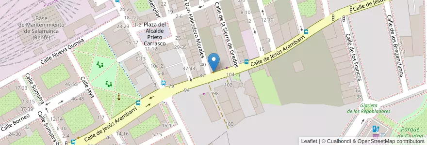 Mapa de ubicacion de Bar Casa Pato en スペイン, カスティーリャ・イ・レオン州, サラマンカ, Campo De Salamanca, サラマンカ.