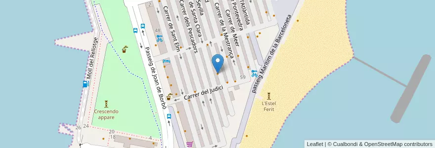 Mapa de ubicacion de Bar Celoneta Sangria Bar en Espanha, Catalunha, Barcelona, Barcelonès, Barcelona.