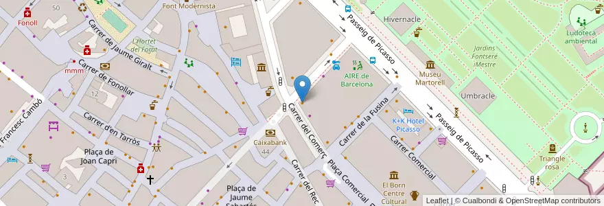 Mapa de ubicacion de Bar Celta Pulperia en اسپانیا, Catalunya, Barcelona, Barcelonès, Barcelona.