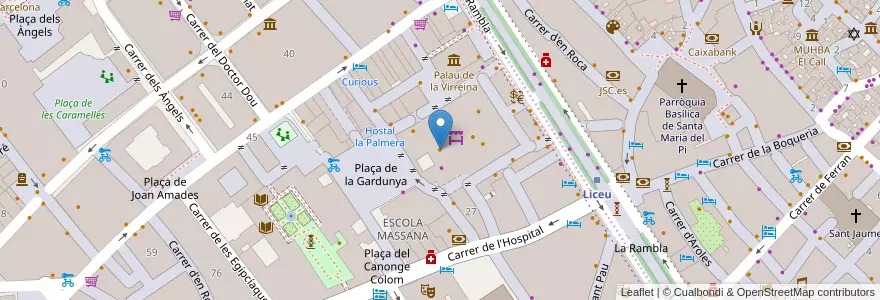 Mapa de ubicacion de Bar Central en İspanya, Catalunya, Barcelona, Barcelonès, Barcelona.