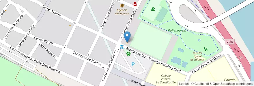Mapa de ubicacion de Bar Centro Andaluz en スペイン, バレンシア州, València / Valencia, L'Horta Oest, Quart De Poblet.