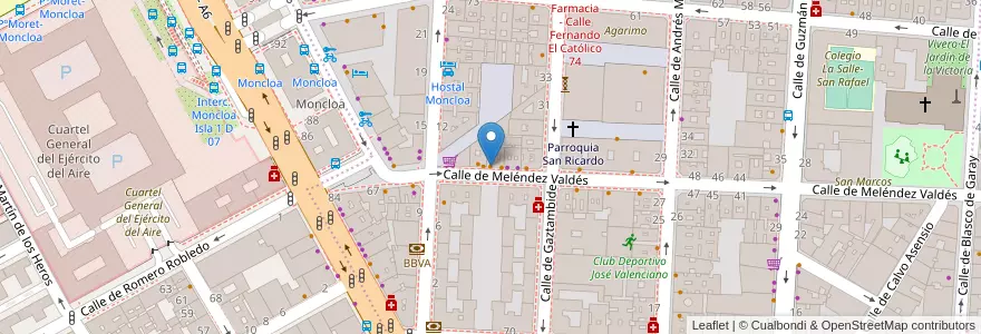 Mapa de ubicacion de Bar Cervecería Bravas en إسبانيا, منطقة مدريد, منطقة مدريد, Área Metropolitana De Madrid Y Corredor Del Henares, مدريد.