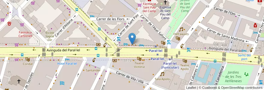 Mapa de ubicacion de Bar Cerveceria Pepe 2 en Espagne, Catalogne, Barcelone, Barcelonais, Barcelone.