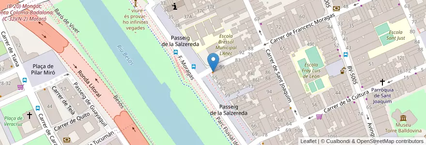 Mapa de ubicacion de Bar Cervecería Tito en إسبانيا, كتالونيا, برشلونة, بارسلونس, Santa Coloma De Gramenet.