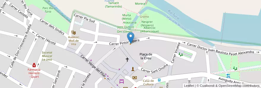 Mapa de ubicacion de Bar Chaparros en スペイン, バレンシア州, València / Valencia, L'Horta Oest, Quart De Poblet.