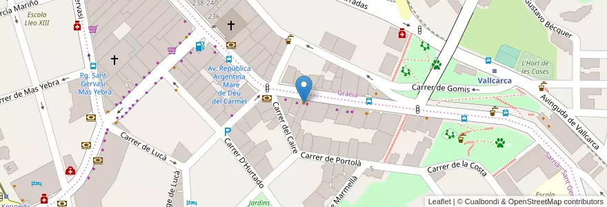 Mapa de ubicacion de Bar chicho en 西班牙, Catalunya, Barcelona, Barcelonès, Barcelona.