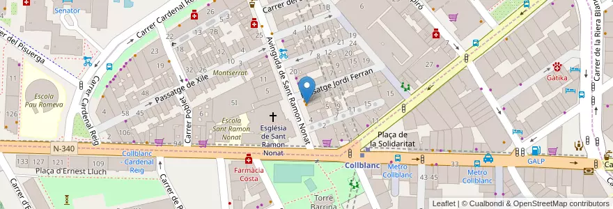 Mapa de ubicacion de Bar Chile en 西班牙, Catalunya, Barcelona, Barcelonès, Barcelona, L'Hospitalet De Llobregat.