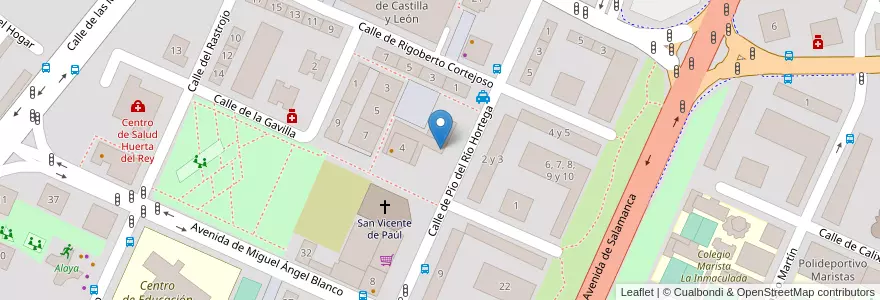 Mapa de ubicacion de Bar chocolatería San Carlos en España, Castilla Y León, Valladolid, Valladolid.