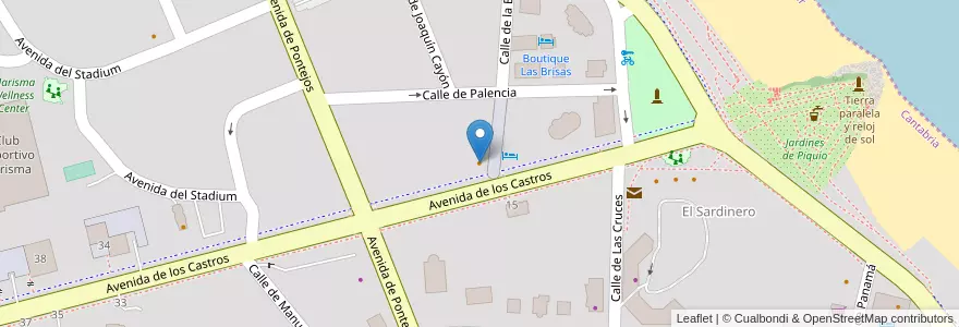 Mapa de ubicacion de Bar Chupi en Испания, Кантабрия, Кантабрия, Santander, Santander.