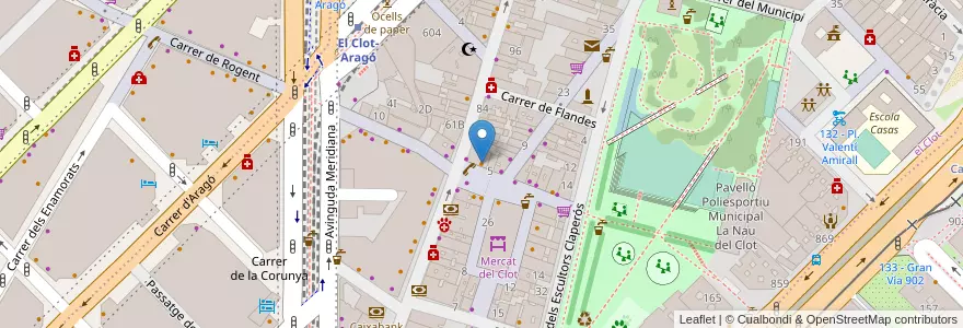Mapa de ubicacion de Bar Clot en İspanya, Catalunya, Barcelona, Barcelonès, Barcelona.