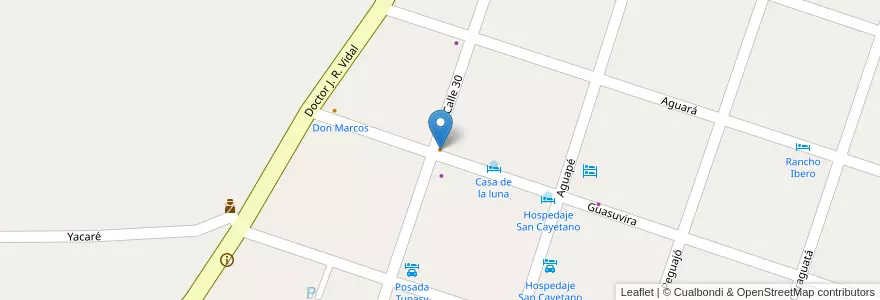 Mapa de ubicacion de Bar Comedor - Restaurante Ibera en آرژانتین, Corrientes, Departamento San Martín, Municipio De Colonia Carlos Pellegrini.
