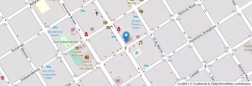 Mapa de ubicacion de Bar Confitería Mimo en Argentinië, Buenos Aires, Partido De Zárate.