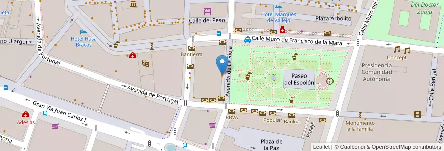 Mapa de ubicacion de Bar Cuatro en Espanha, La Rioja, La Rioja, Logroño.