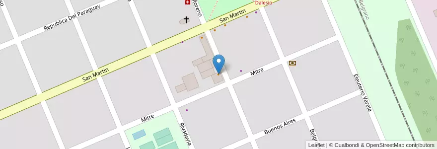 Mapa de ubicacion de Bar Dalpoggetto en Arjantin, Santa Fe, Departamento Rosario, Municipio De Coronel Bogado, Coronel Bogado.