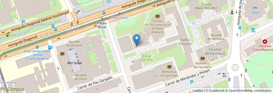 Mapa de ubicacion de Bar de Biologia en Испания, Каталония, Барселона, Барселонес, Барселона.