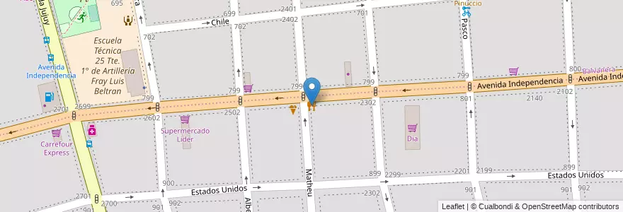 Mapa de ubicacion de Bar de Cao, San Cristobal en Argentinien, Ciudad Autónoma De Buenos Aires, Comuna 3, Buenos Aires.