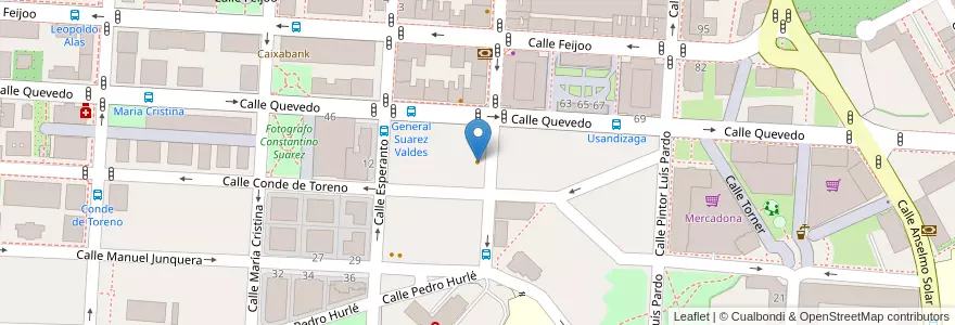 Mapa de ubicacion de Bar de Fonso en Spanien, Asturien, Asturien, Gijón/Xixón.