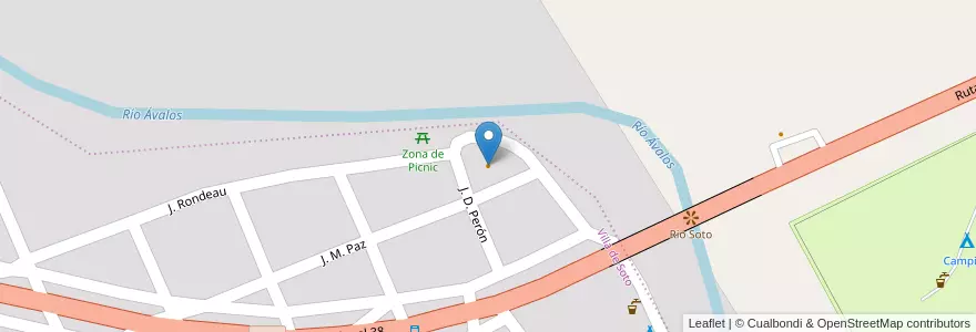 Mapa de ubicacion de Bar De La Costa en 阿根廷, Córdoba, Departamento Cruz Del Eje, Pedanía Higueras, Municipio De Villa De Soto.