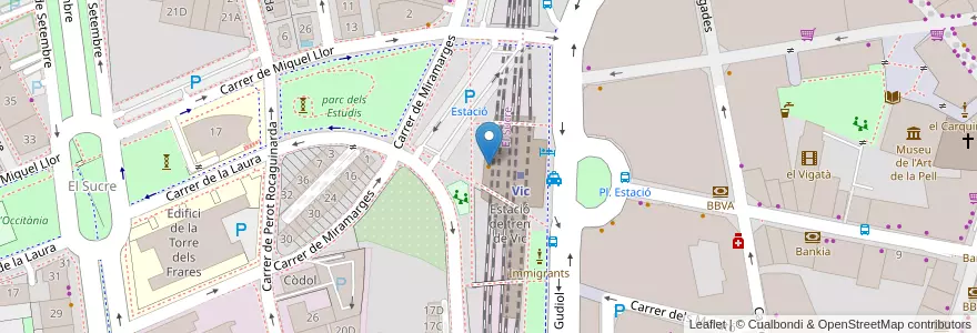 Mapa de ubicacion de Bar de l'estació en Espanha, Catalunha, Barcelona, Osona, Vic.