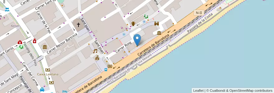Mapa de ubicacion de Bar del Centre Cívic en スペイン, カタルーニャ州, Barcelona, Maresme.