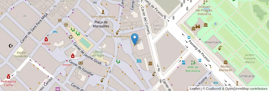 Mapa de ubicacion de Bar del Convent en Espagne, Catalogne, Barcelone, Barcelonais, Barcelone.